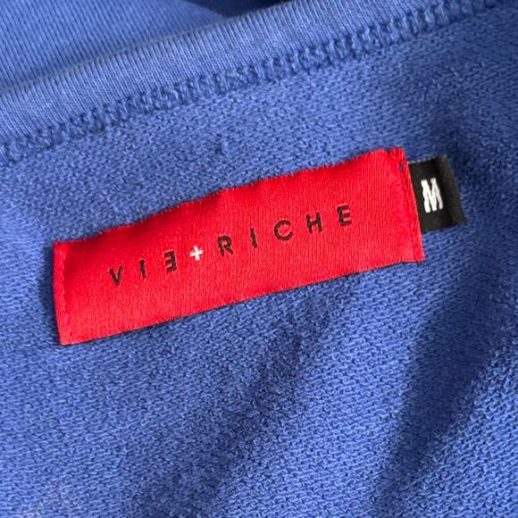 Vie Richie Paris Mens M Cartoon Dog Short Sleeve Sweater Top Bleached Streetwear - Picture 8 of 9